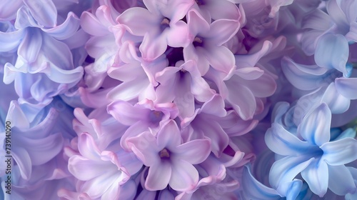 Hyacinth Mirage: Close-up captures the illusion of petals melting into soft hues.