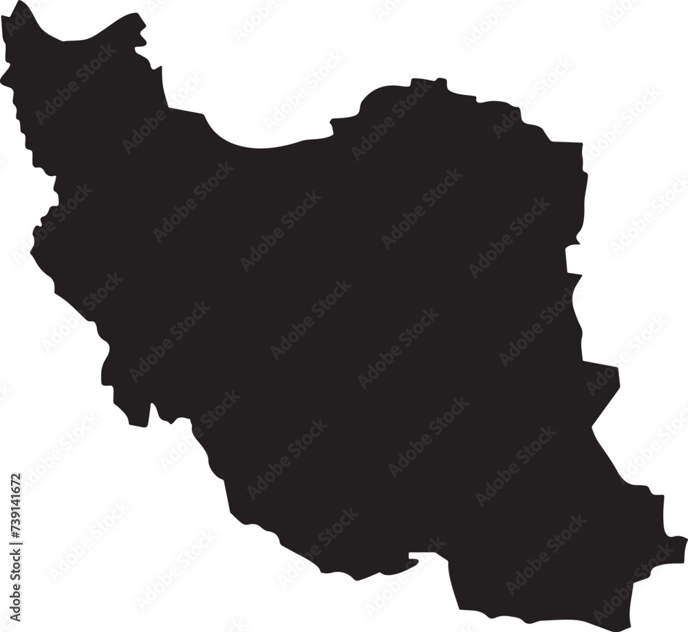 Iran map on white background vector
Iran map on white background vector