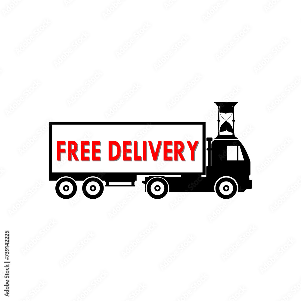 Delivery service truck icon isolated on transparent background Delivery service truck icon isolated on transparent background