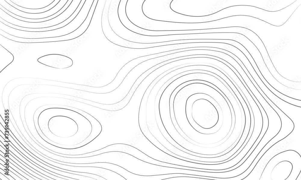 Abstract black and white wavy topography map background. Topography relief and topographic map wave line background.	