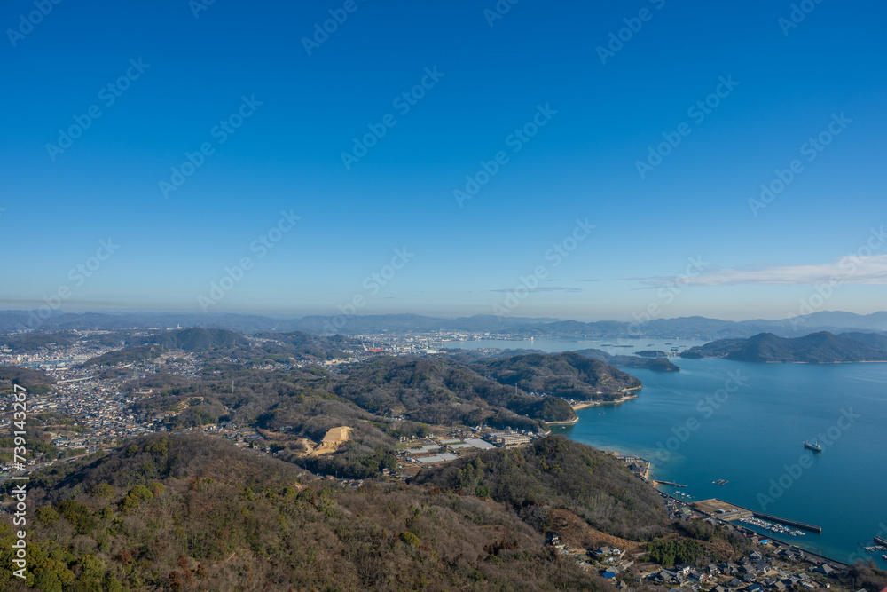 日本の広島県の向島のとても美しい風景