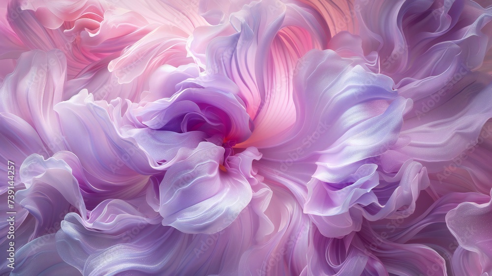 Fototapeta premium Hyacinth's essence captured in an extreme macro wave, a soothing rhythm in fluid form.