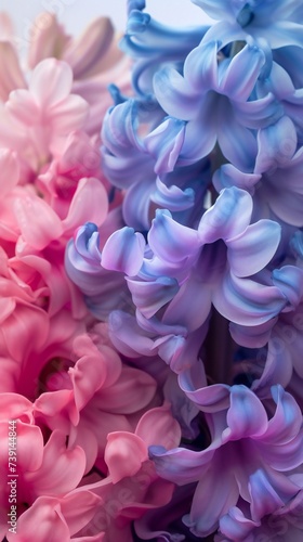 Petal Poetry: A close-up portrait of the Hyacinth reveals the intricate beauty of its petals, a poetic dance of colors and textures. © BGSTUDIOX