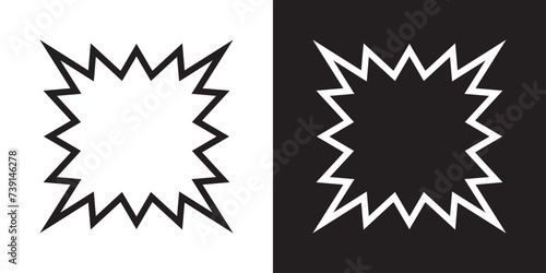 vector ekplosion icons black and white