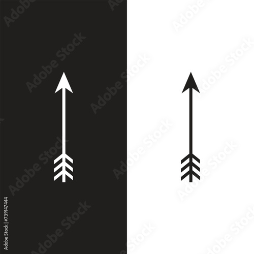 Vector arrow archer warrior weapon target indian feather hunt longbow symbol archery arrow medieval icon