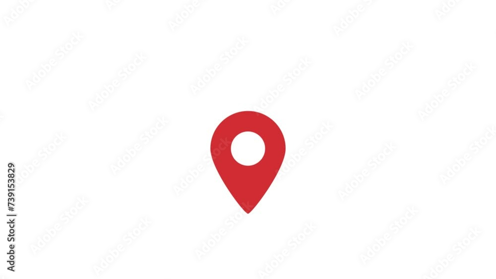 Location Pins. The red pin moves up and down. to determine the location on the map. Location Pins. The red pin moves up and down. to determine the location on the map.