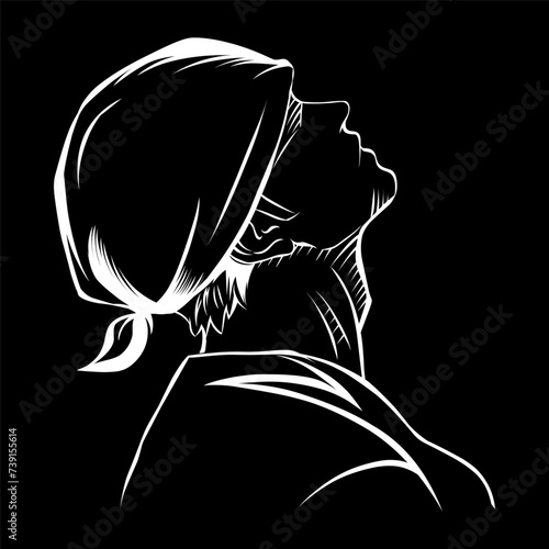 zorro anime silhouette black and white