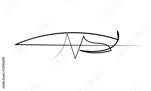 fake autograph vector illustration