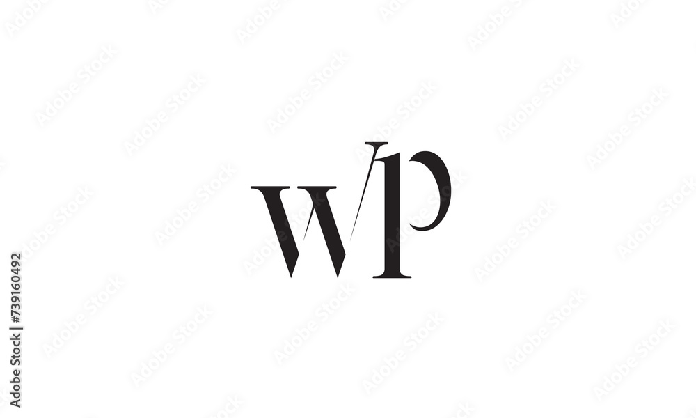 WP, PW , P , W, Abstract Letters Logo WP, PW , P , W, Abstract Letters Logo