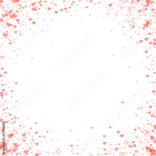 Wallpaper Mural Red hearts scattered on white background. Torontodigital.ca