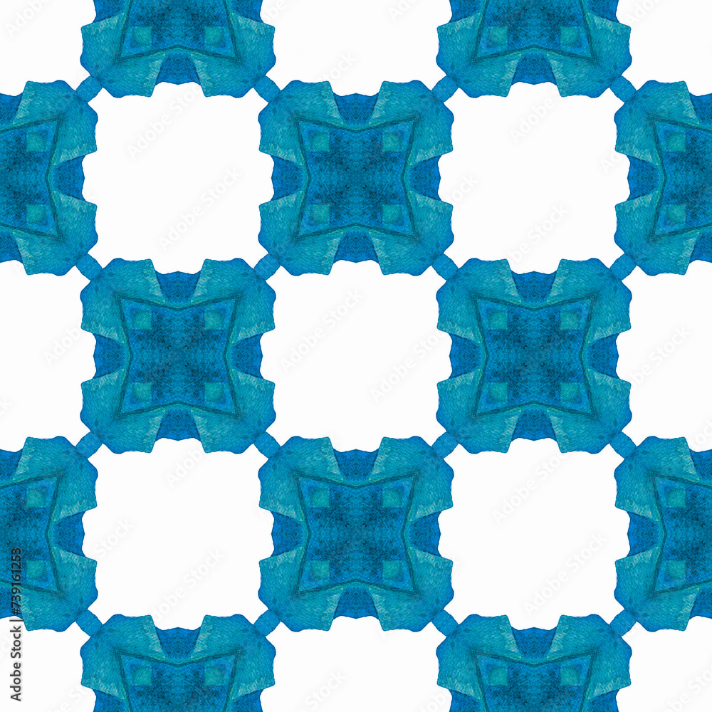 Tropical seamless pattern. Blue comely boho chic Tropical seamless pattern. Blue comely boho chic