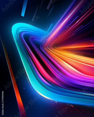 fantasy theme neon line glowing technology galaxy color technology background technology backdrop