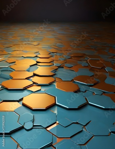 Futuristic surface honeycom hexagon pattern Generative AI