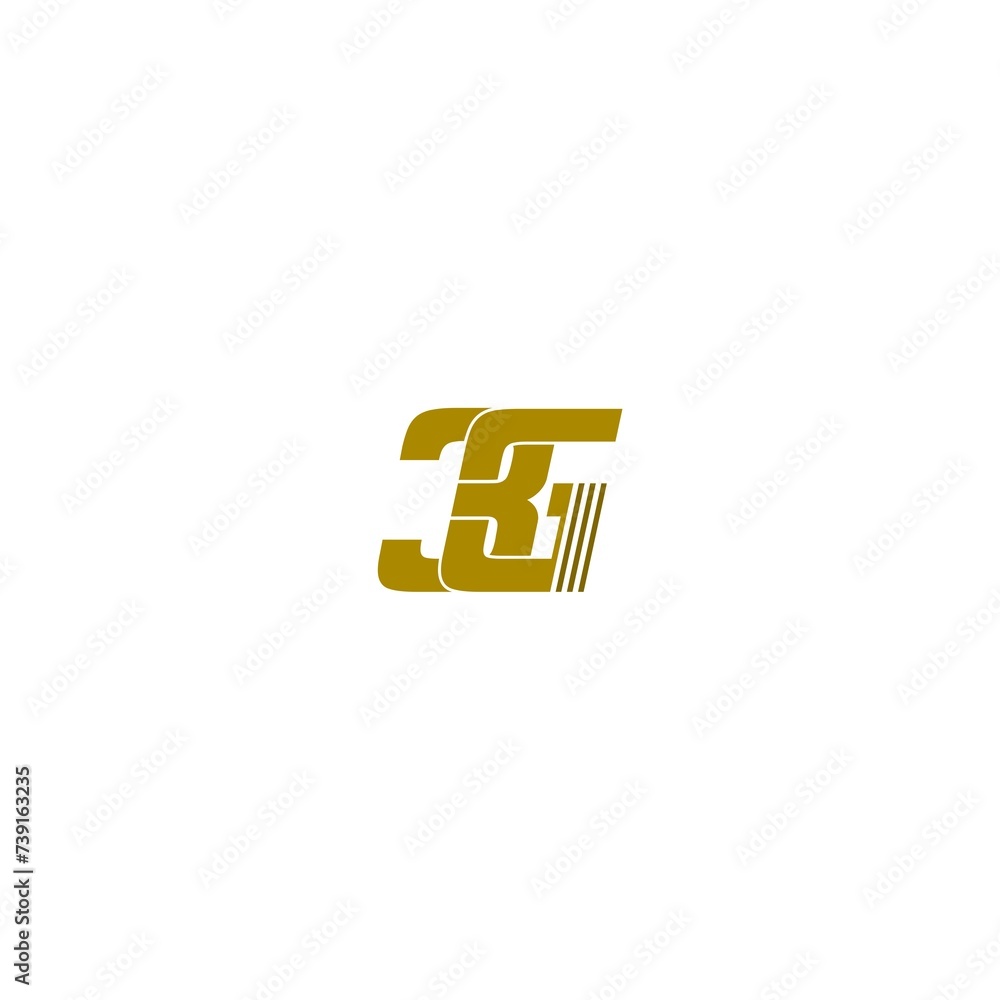 Letter 3G logo isolated on white background Letter 3G logo isolated on white background