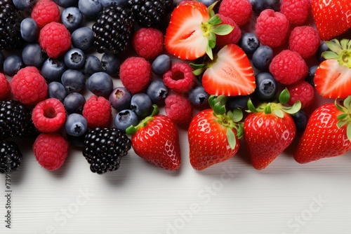 mixed fresh berries fruits professional advertising food photography