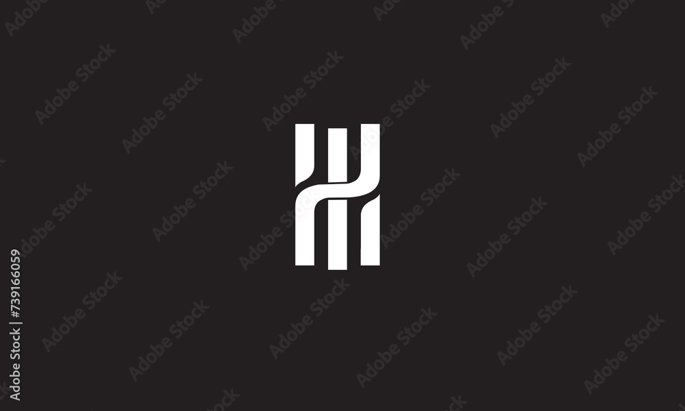 HI, IH , H , I, Abstract Letters Logo HI, IH , H , I, Abstract Letters Logo