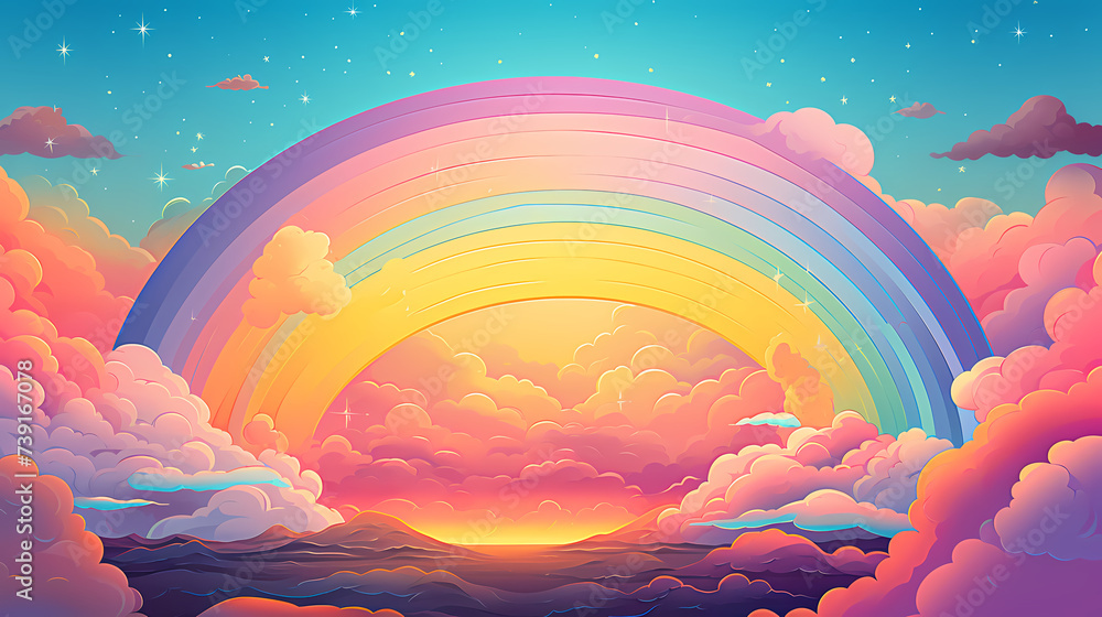 rainbow after rain, rainbow background