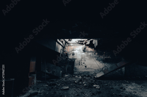 Фотография inside a damaged house in Ukraine