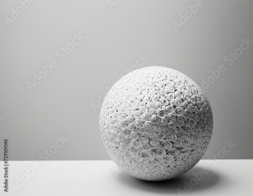 Paper cut 3d realistic layered sphere