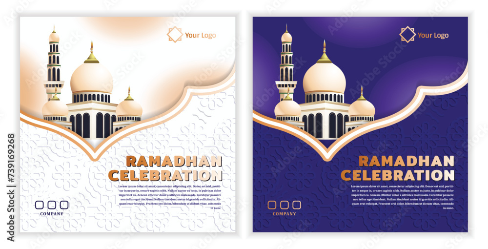 collection of realistic vector eid posters