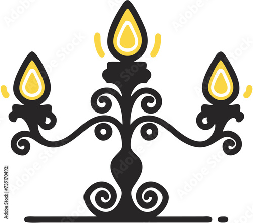 Candelabrum, candlestick with candles