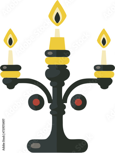 Candelabrum, candlestick with candles