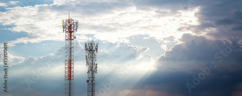 Принти на полотні Communication tower top