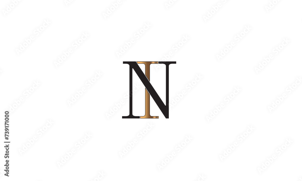 IN, NI , N , I, Abstract Letters Logo IN, NI , N , I, Abstract Letters Logo