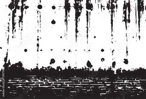 old house building wall with bullet holes