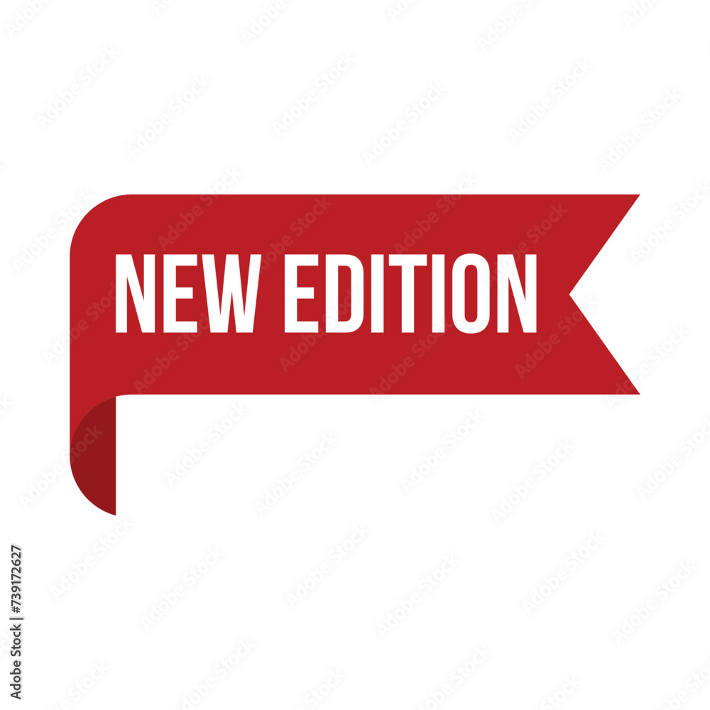 Red New Edition Ribbon Vector Design Template Red New Edition Ribbon Vector Design Template