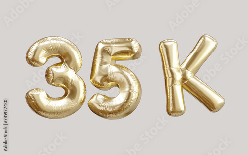 35k gold balloon foil text photo