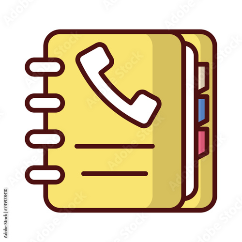 Phonebook icon vector, stock illustration