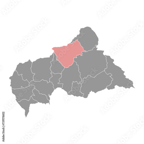 Bamingui Bangoran prefecture map, administrative division of Central African Republic. photo