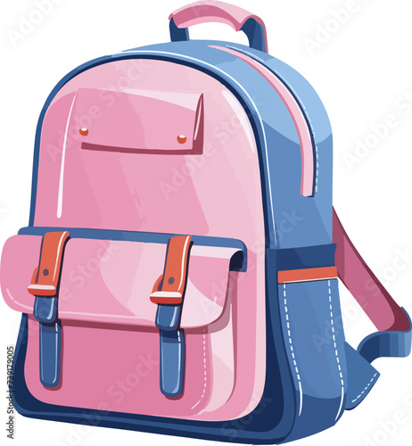 illustration of colorfull schoolbag 