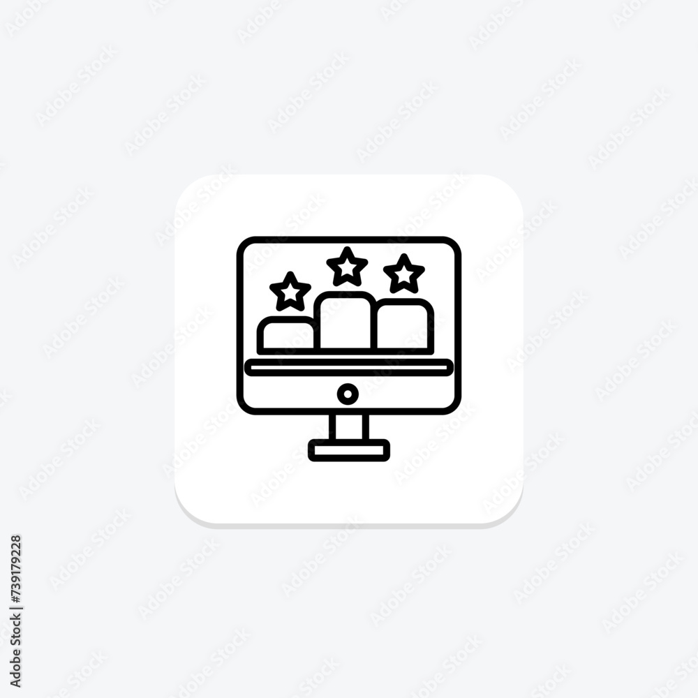 Leaderboards icon, gaming, game, ranking, competition line icon, editable vector icon, pixel perfect, illustrator ai file Leaderboards icon, gaming, game, ranking, competition line icon, editable vector icon, pixel perfect, illustrator ai file