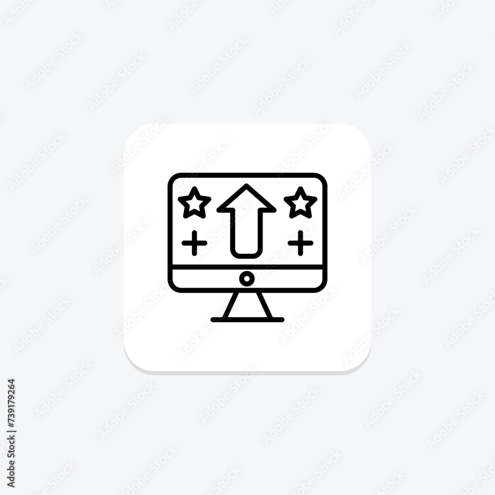 Upgrades icon, gaming, game, improvements, enhancements line icon, editable vector icon, pixel perfect, illustrator ai file Upgrades icon, gaming, game, improvements, enhancements line icon, editable vector icon, pixel perfect, illustrator ai file