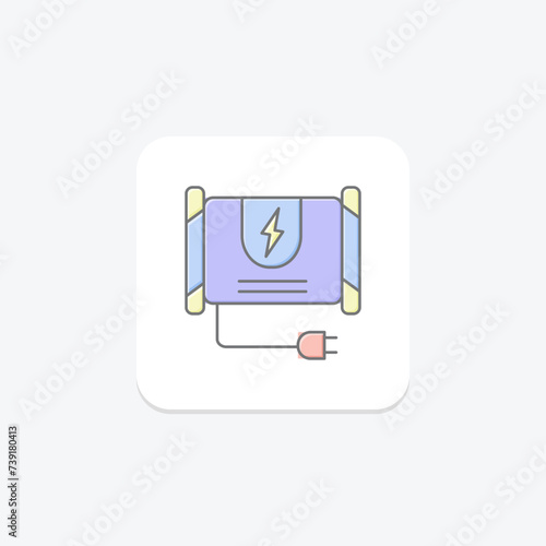 Power-Ups icon, gaming, game, enhancements, boosts lineal color icon, editable vector icon, pixel perfect, illustrator ai file