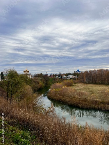 Wallpaper Mural landscape with river and blue sky Torontodigital.ca