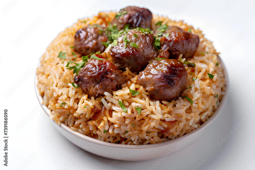 Biryani isolated on white background
Biryani isolated on white background