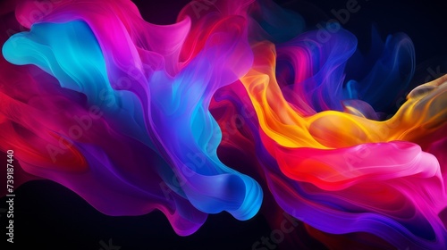 Neon Colors Swirling Flow