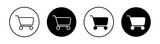 Cart vector line icon illustration.
