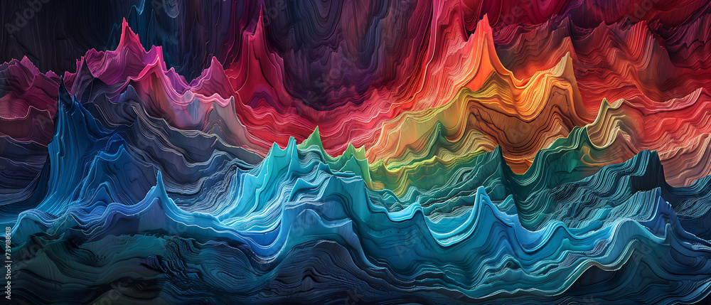 Multicolor Wavy Abstract Background