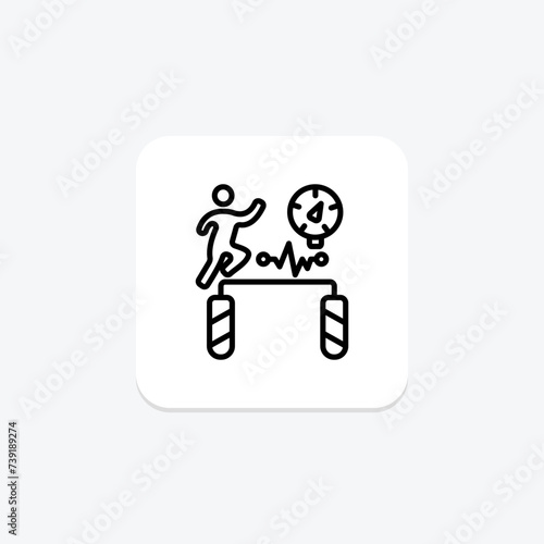 High-Intensity Interval Training icon, interval, intensity, workout, exercise line icon, editable vector icon, pixel perfect, illustrator ai file