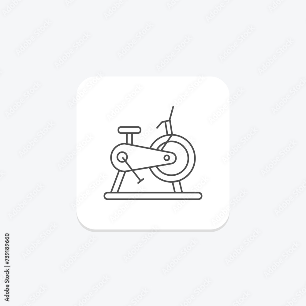 Cycling icon, bike, ride, bicycling, cyclist thinline icon, editable vector icon, pixel perfect, illustrator ai file Cycling icon, bike, ride, bicycling, cyclist thinline icon, editable vector icon, pixel perfect, illustrator ai file