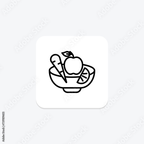 Healthy Recipes icon, recipes, cooking, food, nutrition line icon, editable vector icon, pixel perfect, illustrator ai file