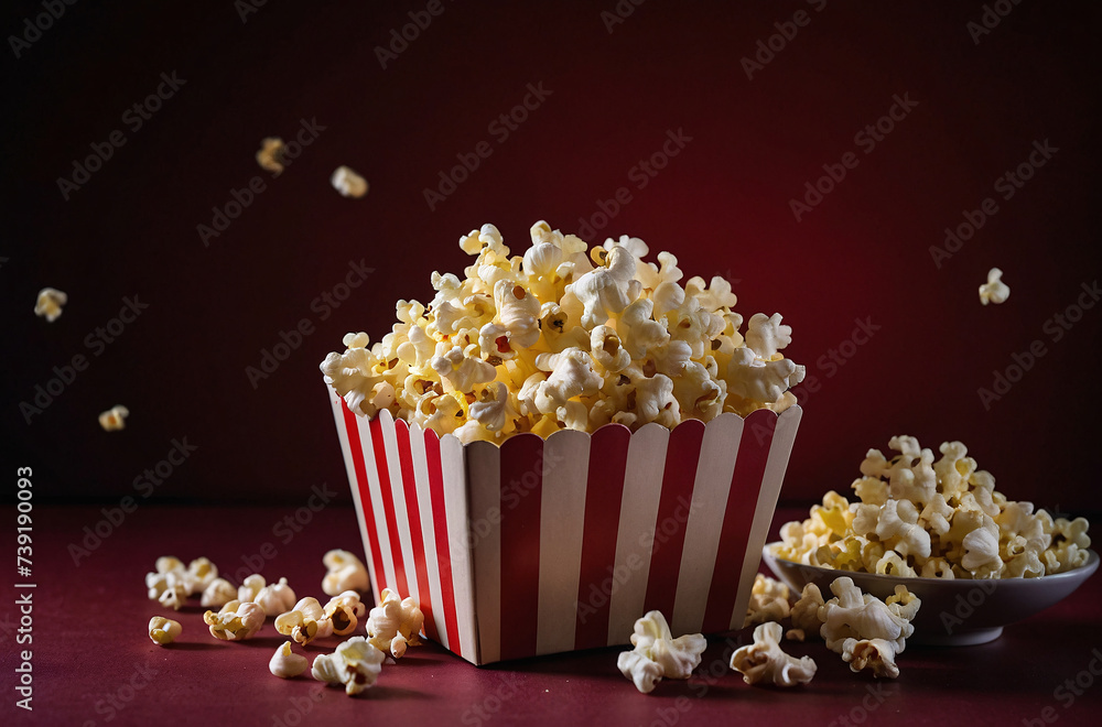 popcorn in a paper glass