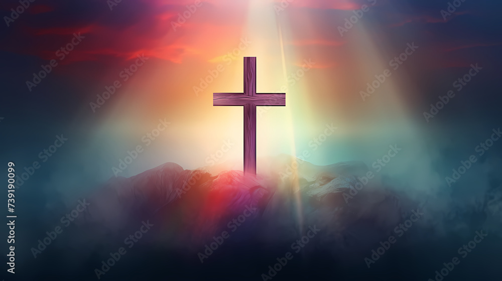 The Holy Cross symbolizes the death and resurrection of Jesus Christ