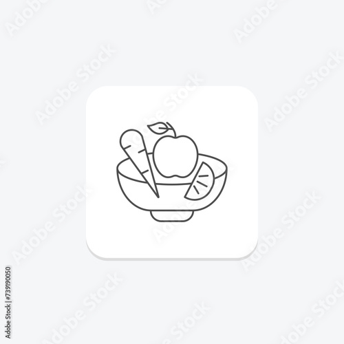 Healthy Recipes icon, recipes, cooking, food, nutrition thinline icon, editable vector icon, pixel perfect, illustrator ai file