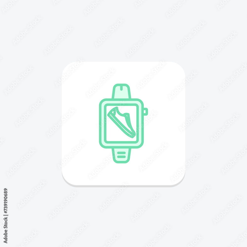 Step Count icon, count, pedometer, activity, walking duotone line icon, editable vector icon, pixel perfect, illustrator ai file Step Count icon, count, pedometer, activity, walking duotone line icon, editable vector icon, pixel perfect, illustrator ai file