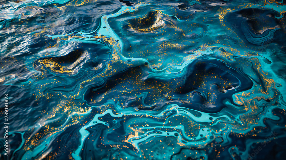 Fototapeta premium Turquoise Whirl, A Dynamic Splash of Water and Color, Capturing the Vibrant Essence of Liquid Motion